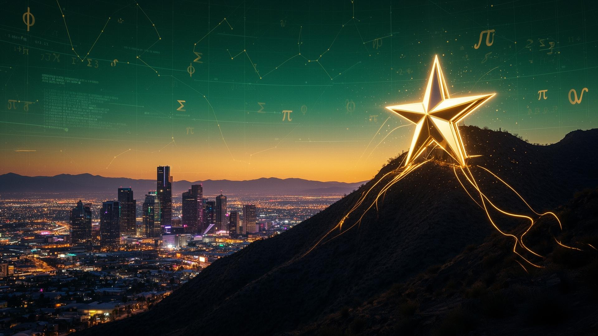 Futuristic financial network visualization